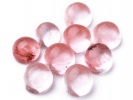 910410 Kaboszon kwarc wiśniowy ok.: 4mm 2szt
